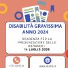 AVVISO PUBBLICO INTERVENTI A FAVORE DI PERSONE IN CONDIZIONE DI DISABILITÀ GRAVISSIME - ANNO 2024
